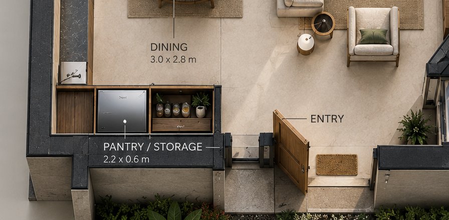 Entry and pantry room group