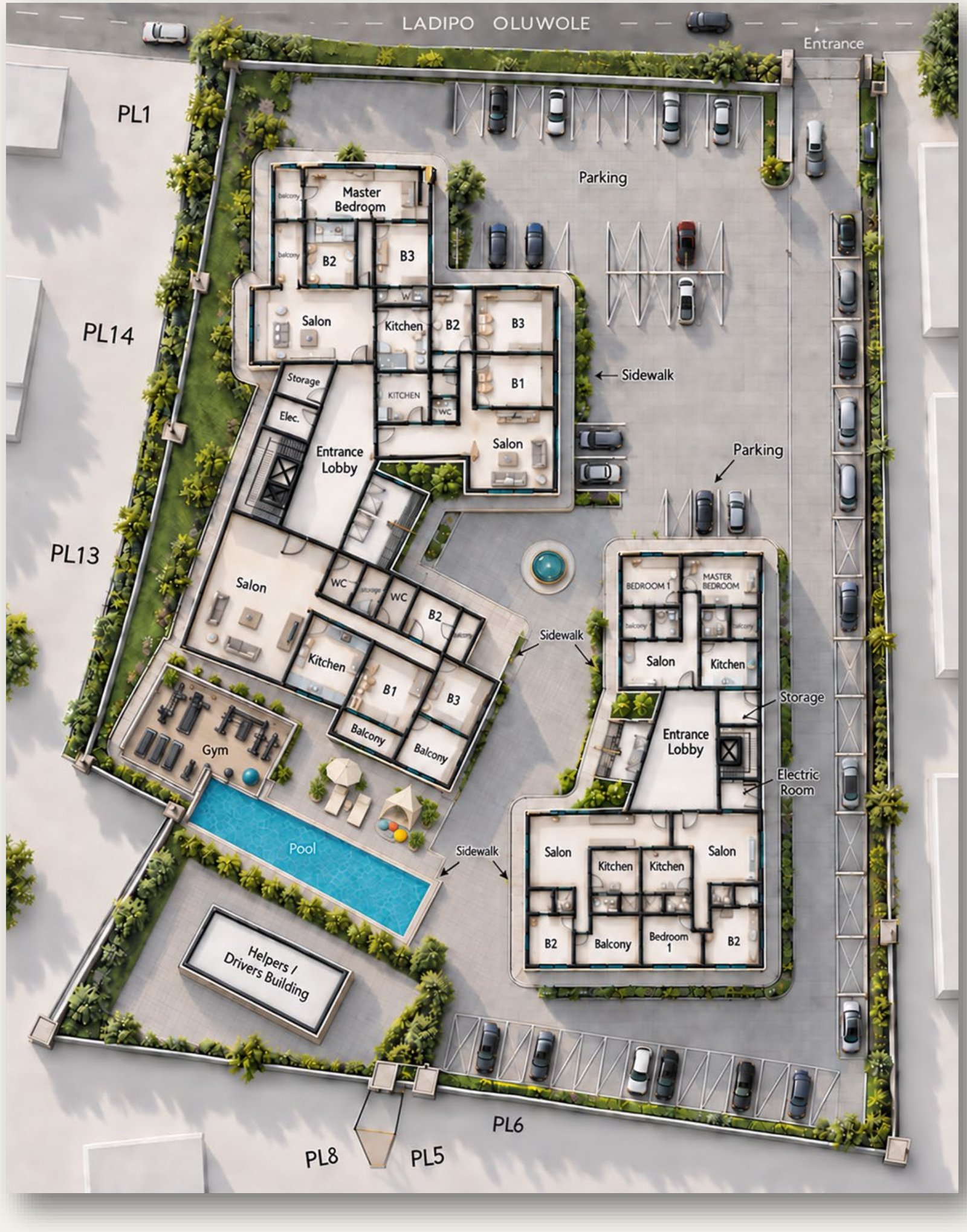 Ground floor axonometric with hotspots