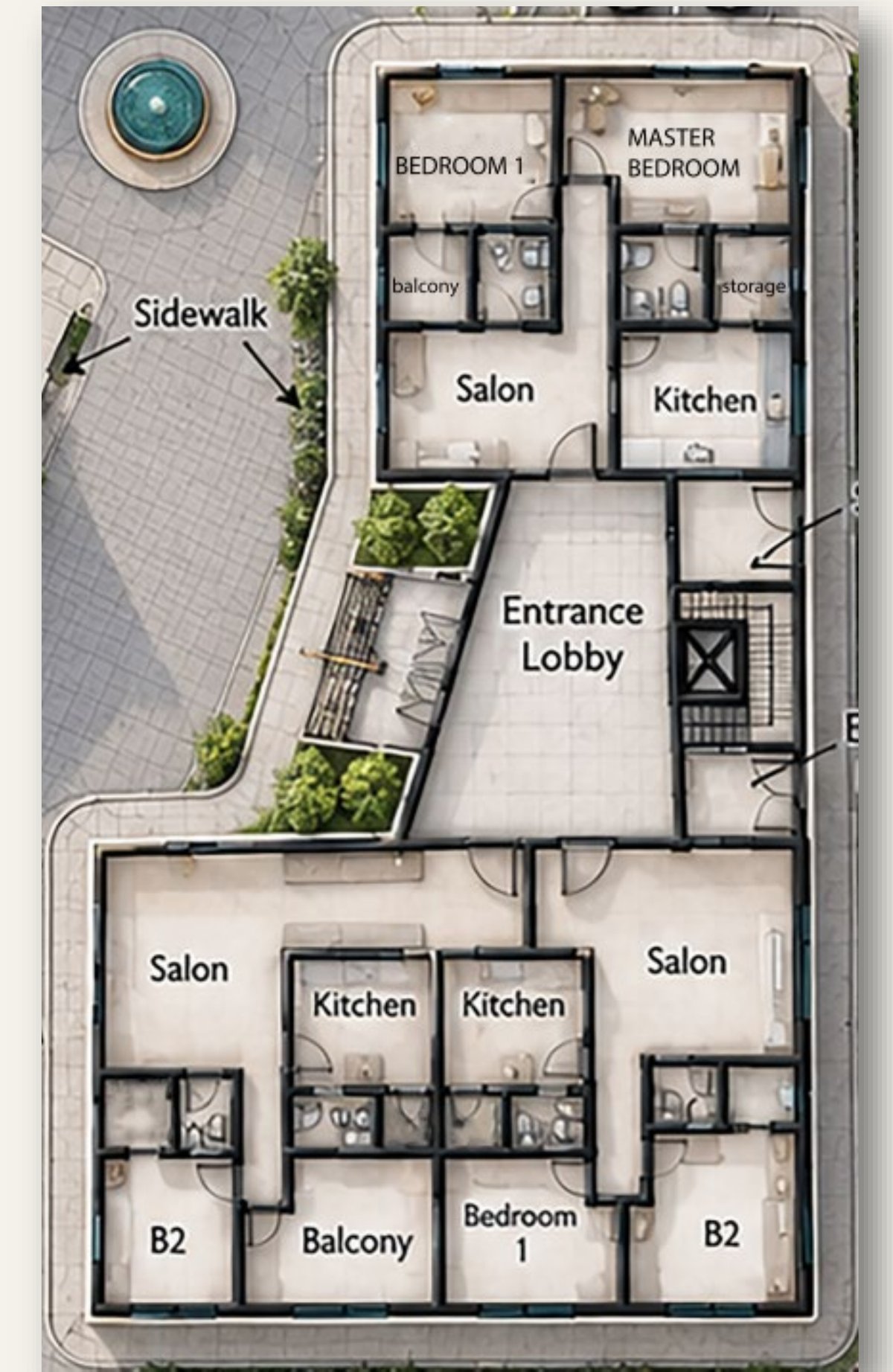 Unit B smaller residential block